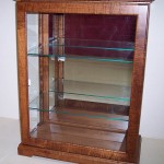 Solid Curly Maple Hardwood Curio with mirrored back