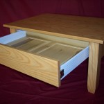 Solid Ash Coffee Table with a Natural Finish