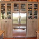 Built In Refrigerator Cabinet With Glass