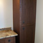 Custom Rough Sawn Linen Cabinet