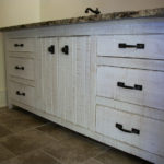 Solid Hardwood Painted Rough Sawn Bath Vanity