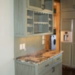 Bead Board Hutch With Wine Rack