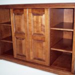 Raised Panel Curly Maple TV Cabinet