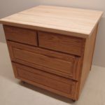 Red Oak Island With Raised Panel Drawer Bank