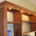 Custom Bookcase Area With Lighting