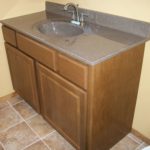 Red Oak Square Raised Panel Vanity