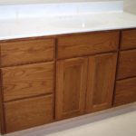 Solid Red Oak Flat Panel Vanity