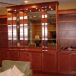 Built In Bookcase With Glass Shelving